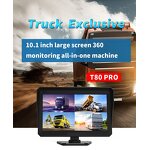 Car DVR Monitor Manufacturer - 10 Inch AHD 4ch Recorder Vehicle Night Vision Rear View Camera Security Split Screen Quad
