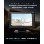 Truck DVR Monitor Manufacturer - 7 Inch Dual Lens 1080P Front Rear Dual Recording AHD Night Vision Reversing Camera 15M Cable