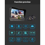 Car DVR Monitor Manufacturer - 7 Inch 4CH AHD Recorder Vehicle Night Vision Rear View Camera Support SD Card Recording