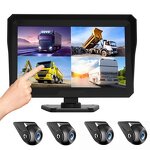 Car DVR Monitor Manufacturer - 10.1 Inch Touch 4CH AHD Recorder Vehicle Night Vision Mini Camera With Audio Card Recording