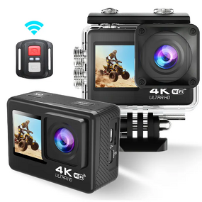 Action Camera Manufacturer - 4K Sport 30fps Wifi Dual Color 2.0inch HD Screen 30M Waterproof 2000W Video Wide Lens Motion