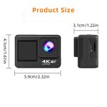 Action Camera Manufacturer - 4K Sport 30fps Wifi Dual Color 2.0inch HD Screen 30M Waterproof 2000W Video Wide Lens Motion