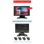 Car DVR Monitor Manufacturer - 7 Inch Touch Screen 4CH 1080P Recorder Vehicle Night Vision Rear View Camera Support BSD