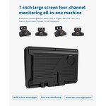 Car DVR Monitor Manufacturer - 7 Inch 4CH AHD Recorder Vehicle Night Vision Rear View Camera Support SD Card Recording