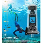 Action Camera Manufacturer - Wifi Mini 4K HD 1080P Waterproof Pocket Camcorder 1.3 Inch LCD 270 Degrees Rotatable Motion