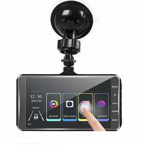 Dash Cam Manufacturer - Hot Sale Dual Lens Car Dvr HD 1080P 4 Inch Touch Screen IPS With Backup Rear Camera Night Vision