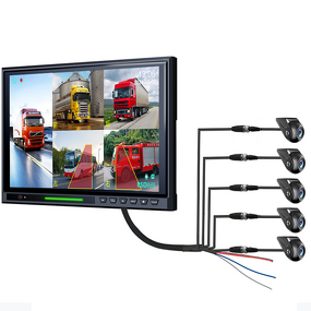 Car Rear View DVR Kit Manufacturer - 10 Inch AHD IPS 5CH Five Split Monitor + 5x AHD 1080P 4Pin IR Reverse Parking for RV Bus Truck