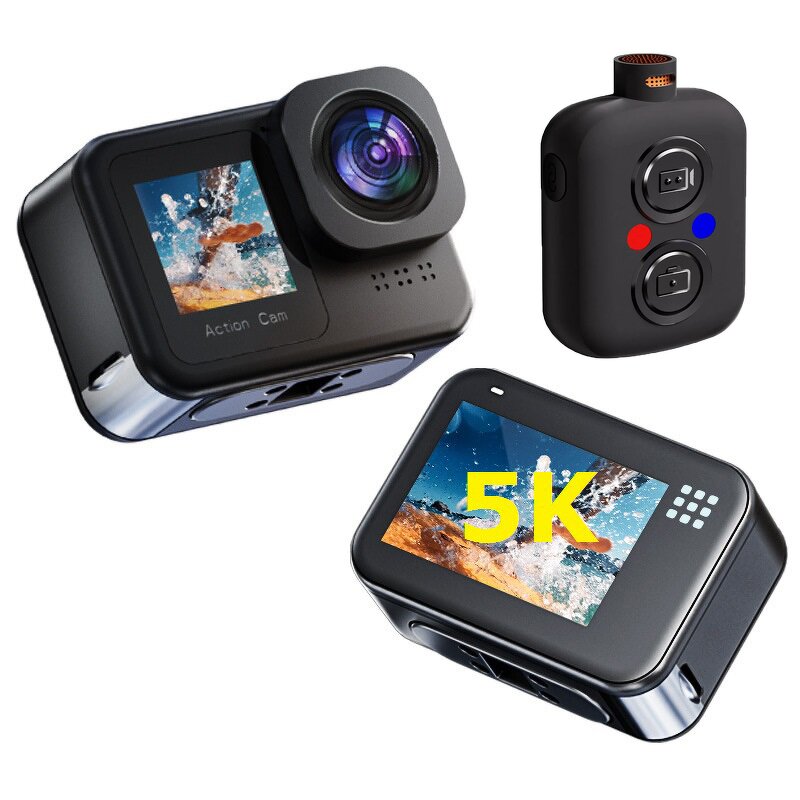 Action Camera Manufacturer - 5K 30FPS Touch Waterproof Dual Colorful Screen 4K with WIFI EIS Remote Control Zoom
