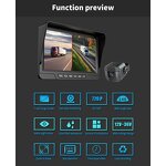 Truck DVR Monitor Manufacturer - 7 Inch 1280x720 High Definition AHD Night Vision Reverse Backup Recorder for Bus Car