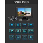 Truck DVR Monitor Manufacturer - 7 Inch Dual Lens 1080P Front Rear Dual Recording AHD Night Vision Reversing Camera 15M Cable