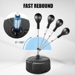 Boxing Reflex Punching Bag - Adjustable Freestanding Speed Ball with Suction Cups