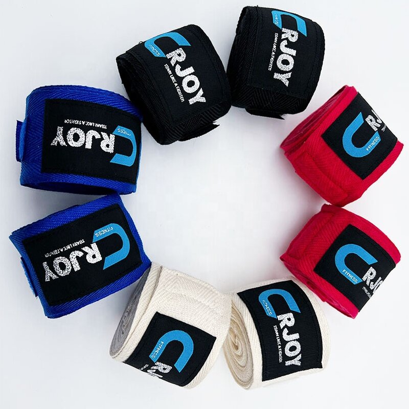 Boxing Hand Wraps Manufacturer - Custom Logo 180inch Printing Pure Muay Thai Cotton