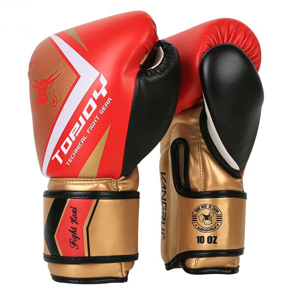 Boxing Gloves Manufacturer - Fashion Leather Red 12oz Custom Logo Training