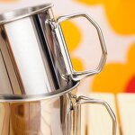 Camping Mug Manufacturer - 304 Stainless Steel Collapsible Portable for Coffee Beer Travel