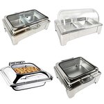Buffet Equipment Factory - Stainless Steel Glass Hydraulic Hot Tray Set Food Heater Catering