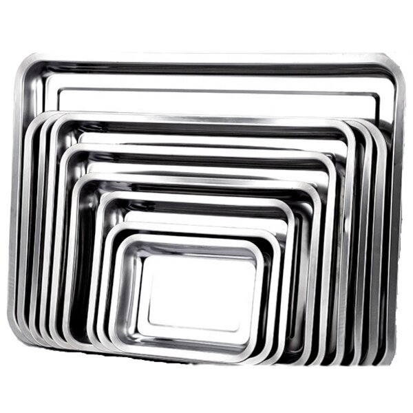 Bread Tray Manufacturer - Food Grade 304 Stainless Steel Thickening Square for Baking
