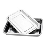 Service Tray Manufacturer - Stainless Steel Thickened Large for Hotel Cookie Baking Barbecue