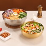 Salad Bowl Manufacturer - Stainless Steel Korean Style for Bibimbap Cold Noodle Mixing