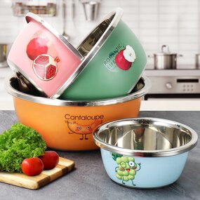 Mixing Bowl Set Manufacturer - Stainless Steel Color Seasoning Cylinder Large Capacity
