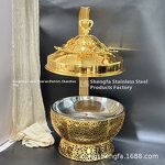 Dining Stove Factory - Stainless Steel Gold Arabian Style Wrought Iron Hollow Hanging