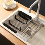 Sink Organizer Manufacturer - Hot Sale Adjustable Stainless Steel Telescopic Dish Drying Rack