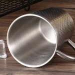 Water Cup Factory - 304 Stainless Steel Double-layer with Handle Korean Coffee Beer Mug