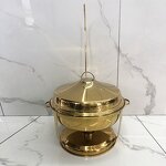 Food Warmer Chaffing Dish Manufacturer - Stainless Steel with Hanger Lid for Hotel Dining Table