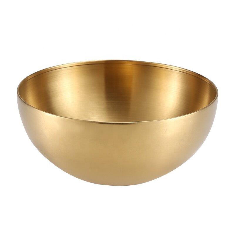 Mixing Salad Bowl Manufacturer - Stainless Steel Large Capacity Gold Silver Korean Style