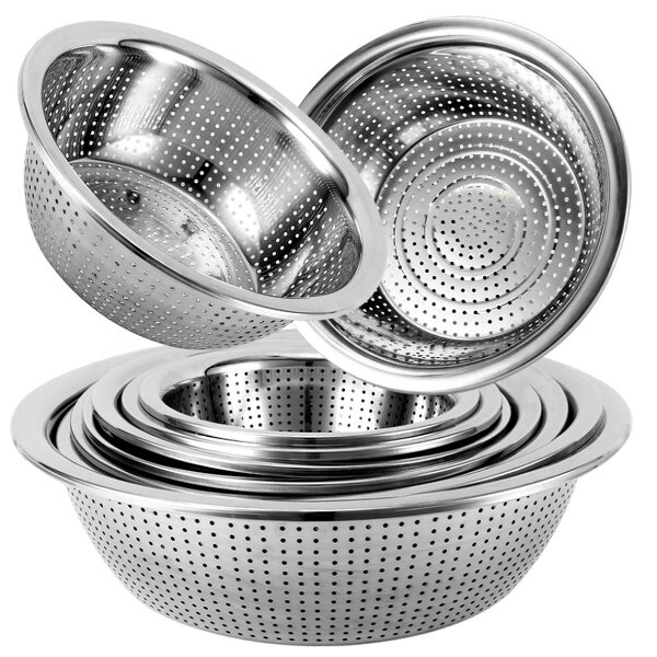 Vegetable Washing Sieve Factory - Stainless Steel 201 Leaky Basin & Colander Direct Sales