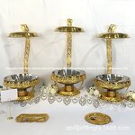 Buffet Stove Factory - Middle Eastern Gold Stainless Steel Open Flame Heating Arabic