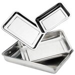 Service Tray Manufacturer - Stainless Steel Thickened Large for Hotel Cookie Baking Barbecue