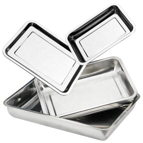 Service Tray Manufacturer - Stainless Steel Thickened Large for Hotel Cookie Baking Barbecue