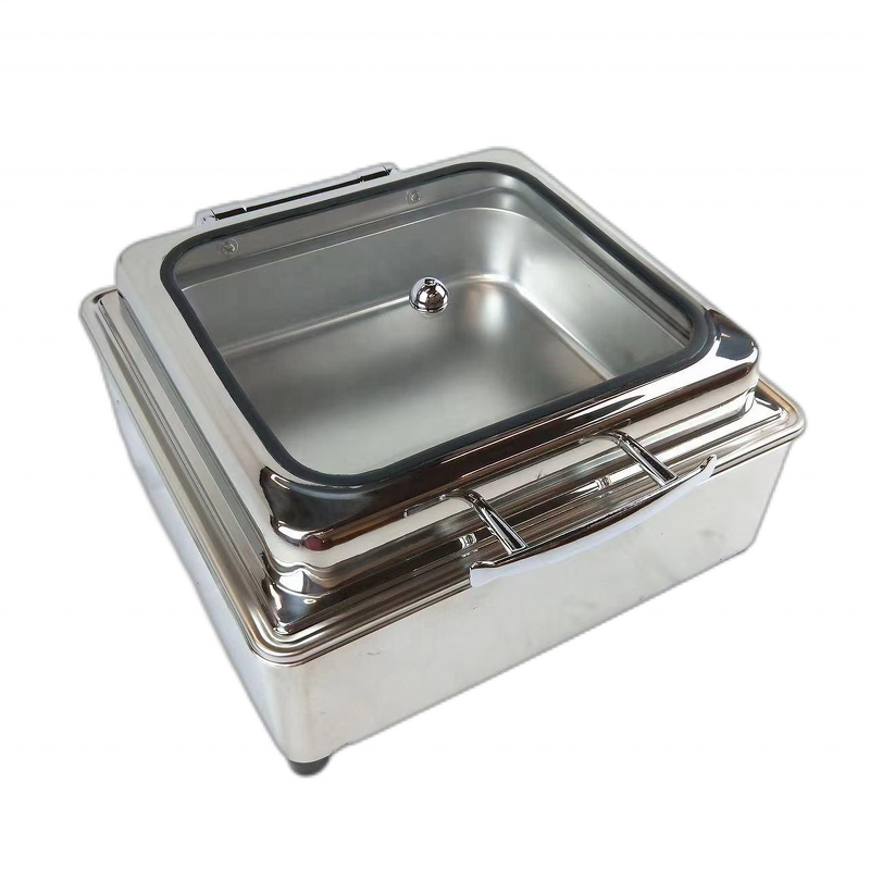 Buffet Heating Stove Manufacturer - Stainless Steel Luxury Rectangular Gold Inlaid for Event