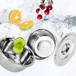 Colander and Salad Bowl Manufacturer - Thickened Stainless Steel for Washing Fruits Rice
