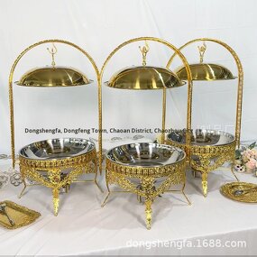 Dining Stove Factory - Stainless Steel Gold Arabian Style Wrought Iron Hollow Hanging