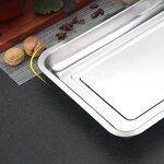 Square Barbecue Plate Manufacturer - Thickened Stainless Steel Steamed Rice Plate Stackable
