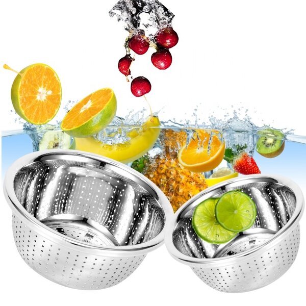 Filter Bowl Manufacturer - Stainless Steel Kitchenware for Washing Vegetables Fruit Mixing