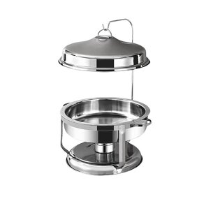 Food Warmer Chaffing Dish Manufacturer - Stainless Steel with Hanger Lid for Hotel Dining Table