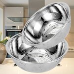 Fruit Washing Basin Manufacturer - 201 Stainless Steel Household Drain Basket Leaking Basin