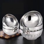 Mixing Bowl Set Factory - Restaurant School Stackable Double Thickened Stainless Steel