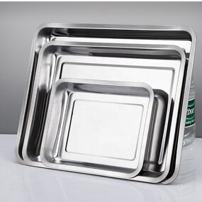 Square Tray Manufacturer - Stainless Steel Multifunctional for Dental Medical BBQ Baking Cookie