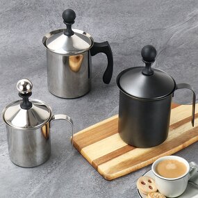 Milk Frother Manufacturer - 400ml/800ml Stainless Steel Handheld for Coffee Latte & Bubbler