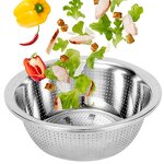 Kitchen Strainer Basket Factory - Hot Selling Stainless Steel Large Colander for Wash Rice