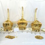 Pumpkin Lid Manufacturer - Stainless Steel Gold Random Pattern for Warming Holding