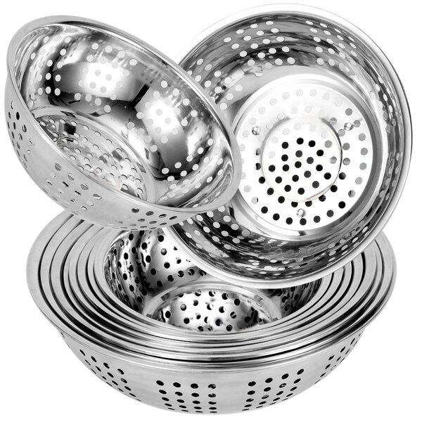 Filter Bowl Manufacturer - Stainless Steel Large Hole Drainage for Washing Fruits Vegetables