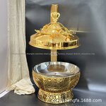Buffet Stove Factory - Middle Eastern Gold Stainless Steel Open Flame Heating Arabic