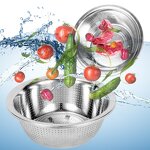 Kitchen Strainer Basket Factory - Hot Selling Stainless Steel Large Colander for Wash Rice