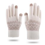Winter Gloves Manufacturer - Warm Jacquard Knit Cashmere for Touch Screen Woolen Thick Fingers