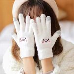 Winter Gloves Manufacturer - New Plain Casual Plush Elastic Knitting Cute for Screen Acrylic