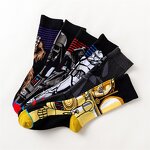 Socks Manufacturer - Men's Custom Logo Cotton No Show Ankle Crew Knee High Jacquard Print